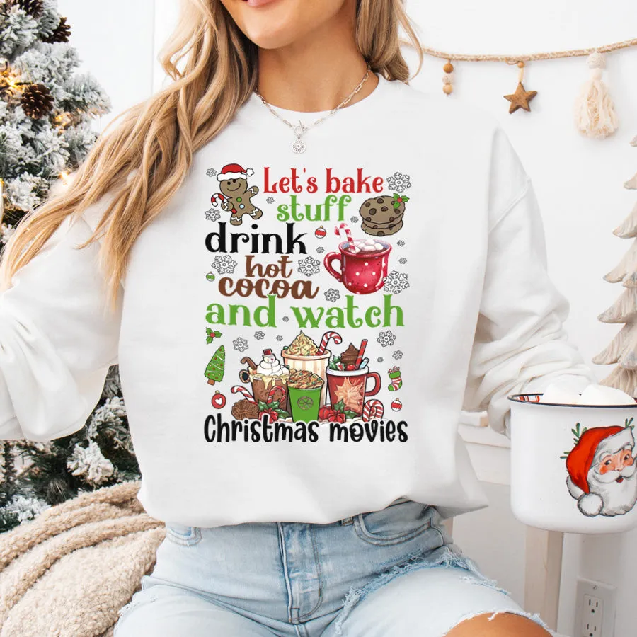 Let's Bake Stuff & Watch Movies Christmas Sweatshirt pregnancy jeans best price