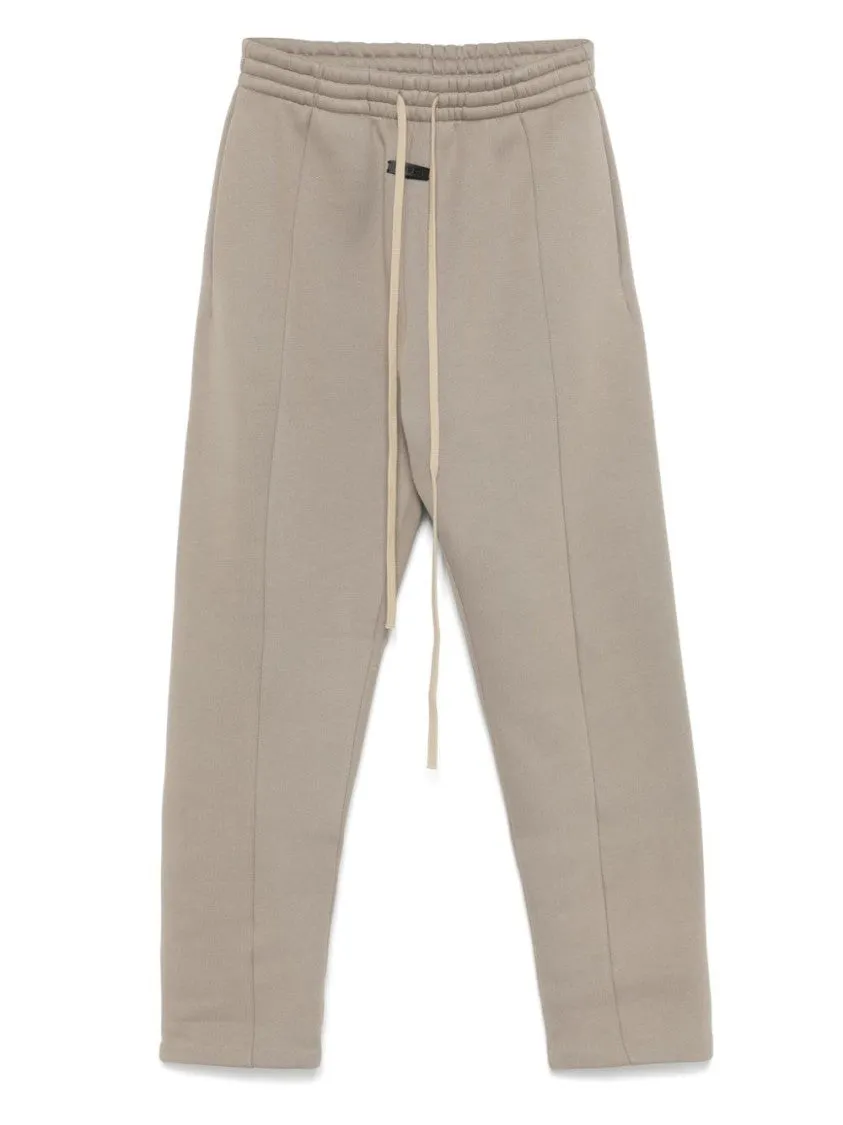 Light Brown Cotton Drawstring Sweatpants
