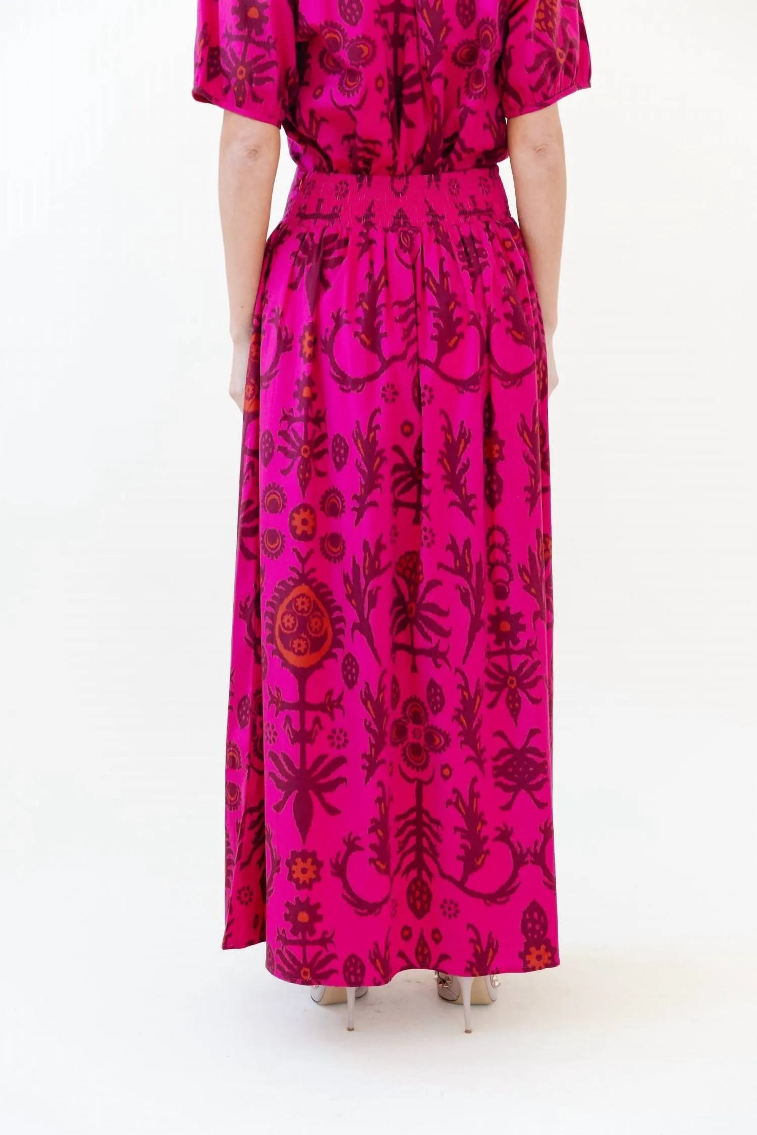 Lillian Skirt In Raspberry Floral