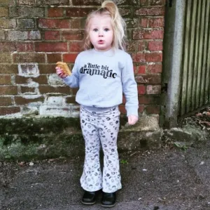 Little Bit Dramatic Kids Grey Sweatshirt girls skirts clearance