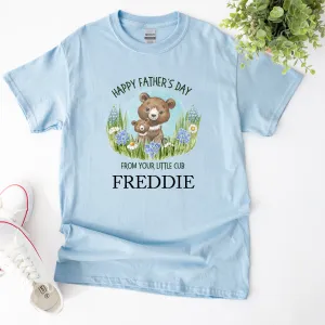 Little Cub- Personalised Name Fathers Day T-Shirt girls jeans best deals