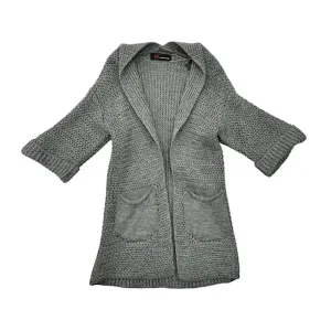 Little Luxe LDN Longline Kids Cardigan- Grey discount girls tops