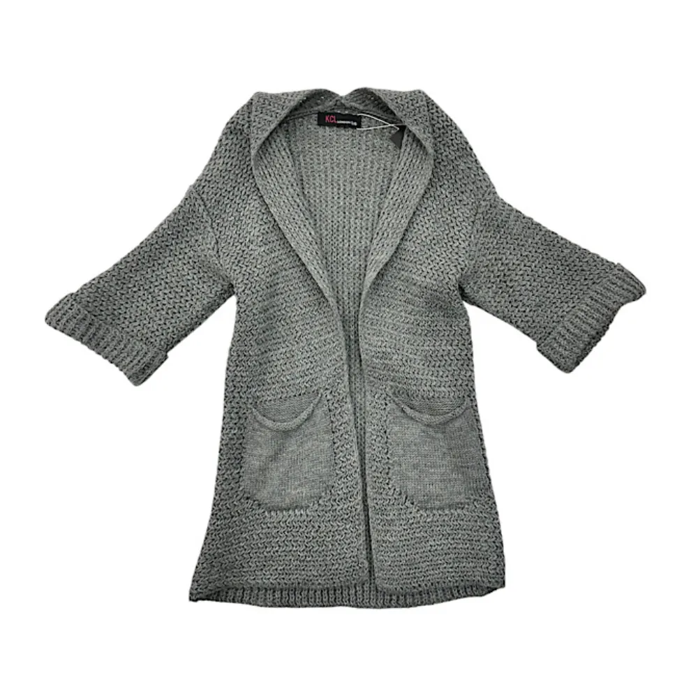 Little Luxe LDN Longline Kids Cardigan- Grey discount girls tops