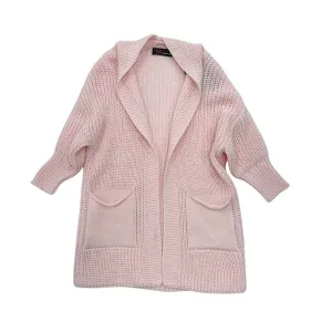 Little Luxe LDN Longline Kids Cardigan- Pink discount girls tops