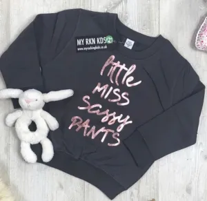 Little Miss Sassy Pants Sweater (MRK X) girls skirts clearance