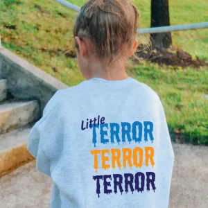 Little Terror Front and Back Graphic Kids Sweatshirts girls skirts clearance