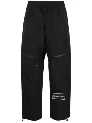 Logo-Patch Straight-Leg Trousers cheap bottoms online shop