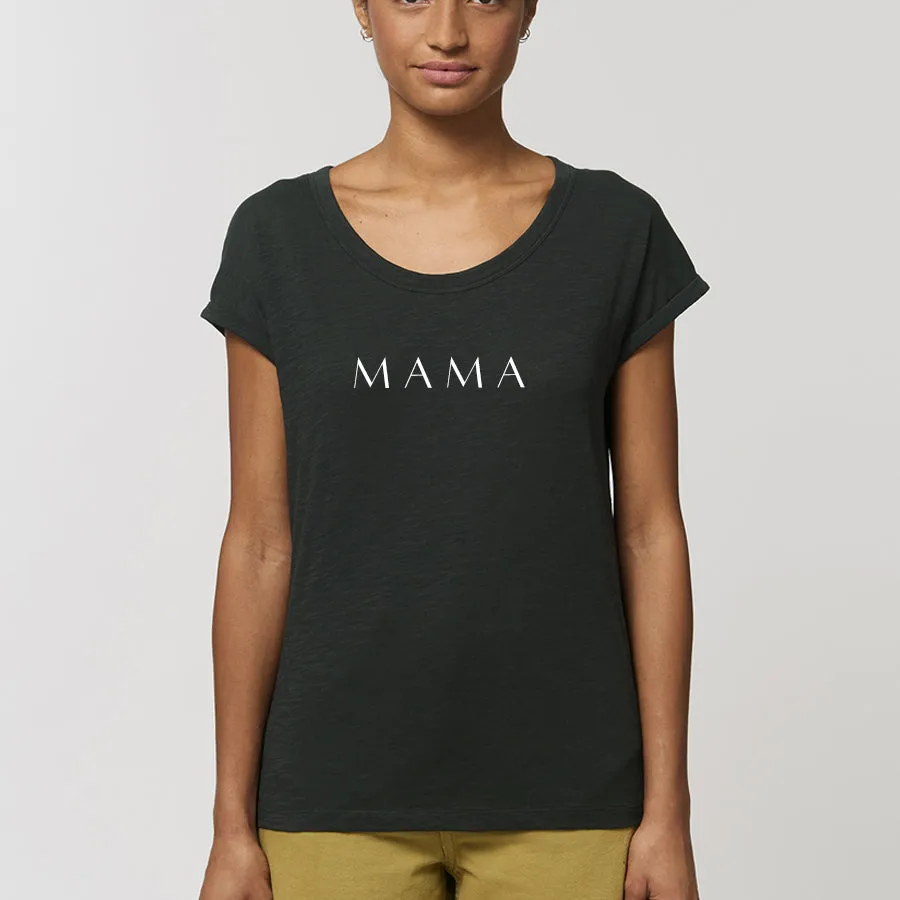 Lounge Mama Roll-Sleeve Slub T-Shirt maternity dresses promo