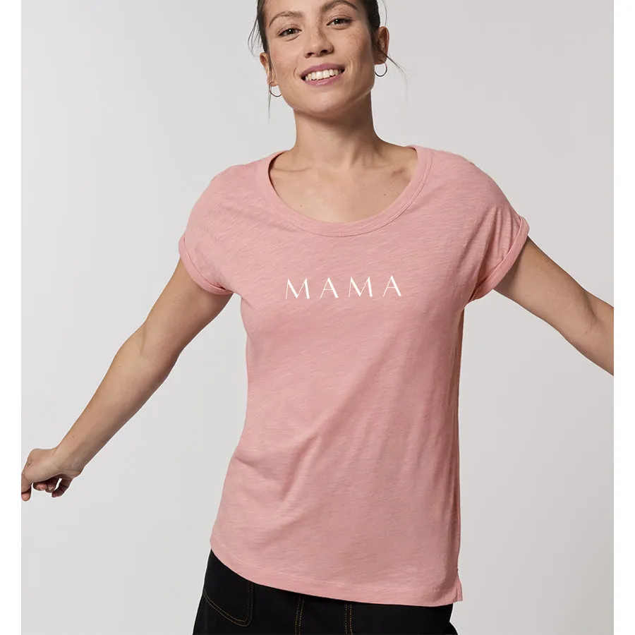 Lounge Mama Roll-Sleeve Slub T-Shirt maternity dresses promo