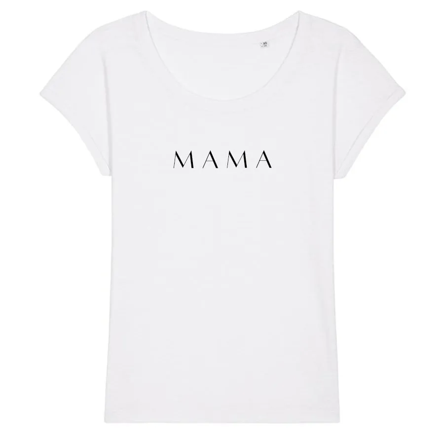 Lounge Mama Roll-Sleeve Slub T-Shirt
