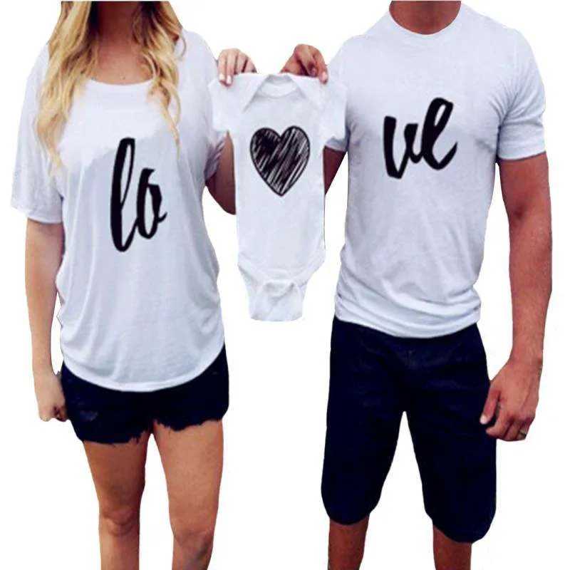 LOVE & Mini Heart Matching Tees (MRK X) mens dad clothes online