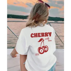 Lucky Cherries Back Logo T-Shirt girls pajamas promo