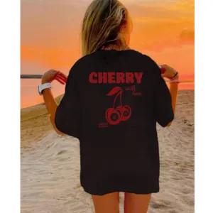 Lucky Cherries Back Logo T-Shirt pregnancy jeans best price