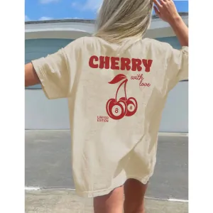 Lucky Cherries Back Logo T-Shirt girls pajamas promo