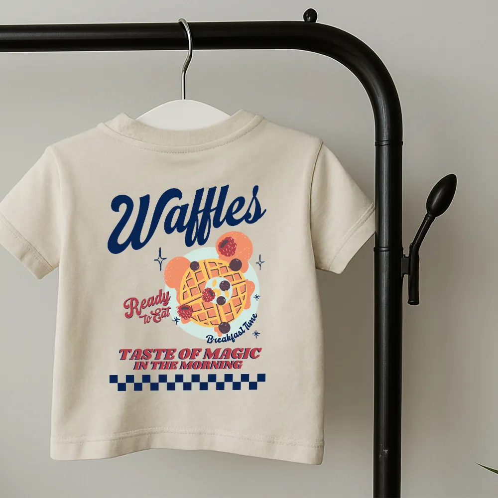 Magical Waffles Kids Front & Back Graphic T-Shirt boys apparel promo code