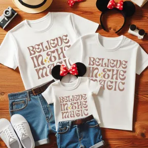 Main Street Believe In The Magic Family White T-Shirts maternity leggings online