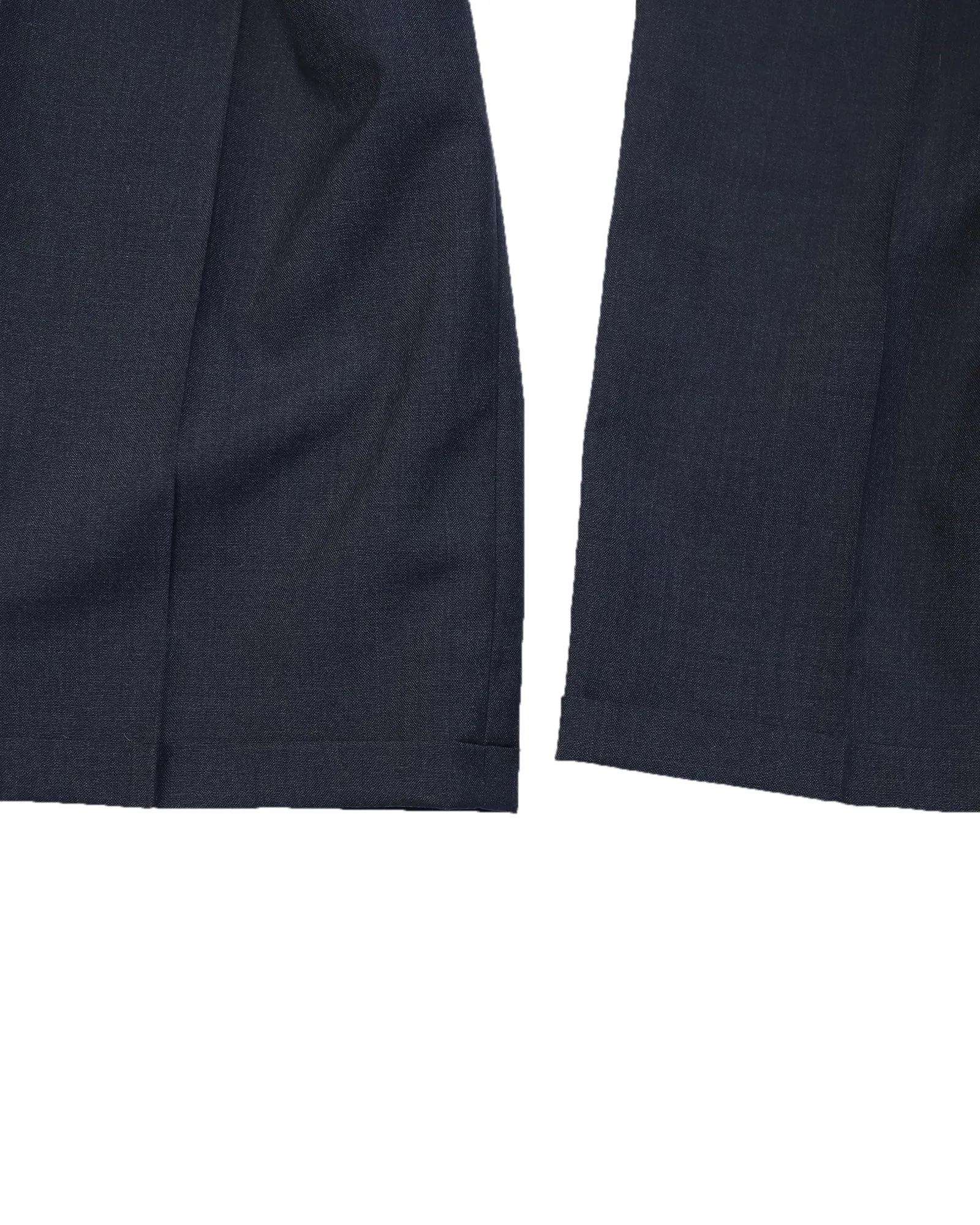 Maison Margiela Slim Trousers in Navy Blue Virgin Wool