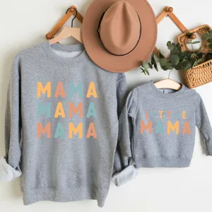 Mama & Little Mama Joy Matching Heather Grey Sweatshirts discount mum dresses