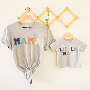 Mama & Little Man Multi Block Matching Heather Grey T-Shirts dad hats promo code