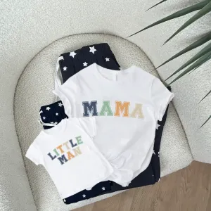 Mama & Little Man Multi-Block Matching Navy Star Pyjamas girls dresses outlet