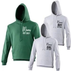 Mama & Mama's Boy & Girl Mum & Hoodie - Bottle Green (MRK X) maternity wear outlet