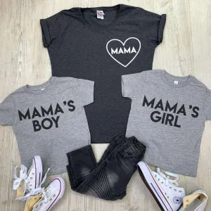 Mama & Mama's Boy & Girl Mum & Kid Matching Tees (MRK X) maternity leggings online
