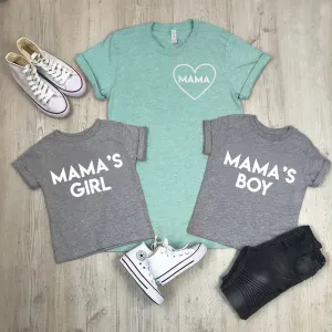 Mama & Mama's Boy & Girl Mum & Kid Matching Tees (MRK X) nursing tops best deals