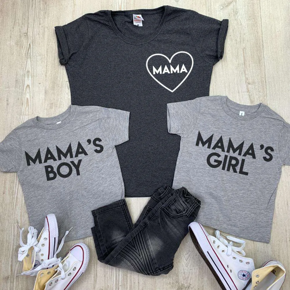 Mama & Mama's Boy & Girl Mum & Kid Matching Tees (MRK X) maternity leggings online