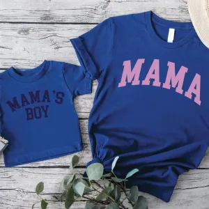 Mama & Mama's Boy College Matching Royal Blue T-Shirts maternity dresses promo