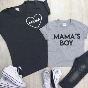 Mama & Mama's Boy Mum & Kid Matching Tees (MRK X) mum blouses clearance