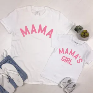 Mama & Mama's Girl Classic White/Pink T-Shirts nursing tops best deals