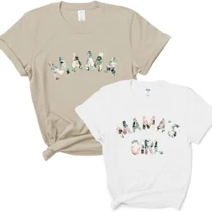 Mama & Mama's Girl Floral Matching Sand/White T-Shirts nursing tops best deals
