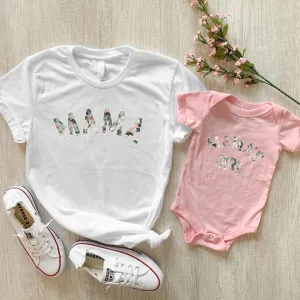 Mama & Mama's Girl Floral Matching T-Shirt/Vest (MRK X) discount mum dresses