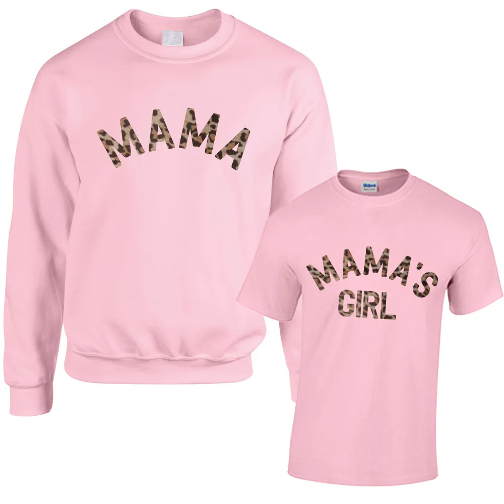 Mama & Mama's Girl Leopard Light Pink Tops discount mum dresses