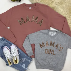 Mama & Mama's Girl Leopard Sweatshirts (MRK X) discount mum dresses