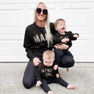 Mama & Mama's Girl Leopard Sweatshirts (MRK X) nursing tops best deals