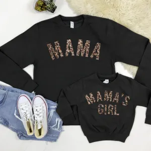 Mama & Mama's Girl Leopard Sweatshirts (MRK X) nursing tops best deals