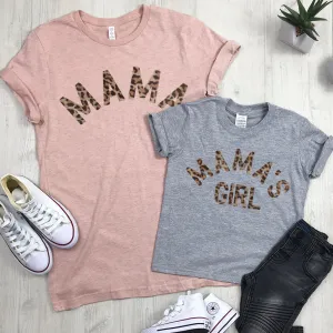 Mama & Mama's Girl Leopard T-Shirts (MRK X) maternity wear outlet