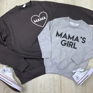 Mama & Mama's Girl Mum & Kid Matching Sweaters (MRK X) breastfeeding tops cheap