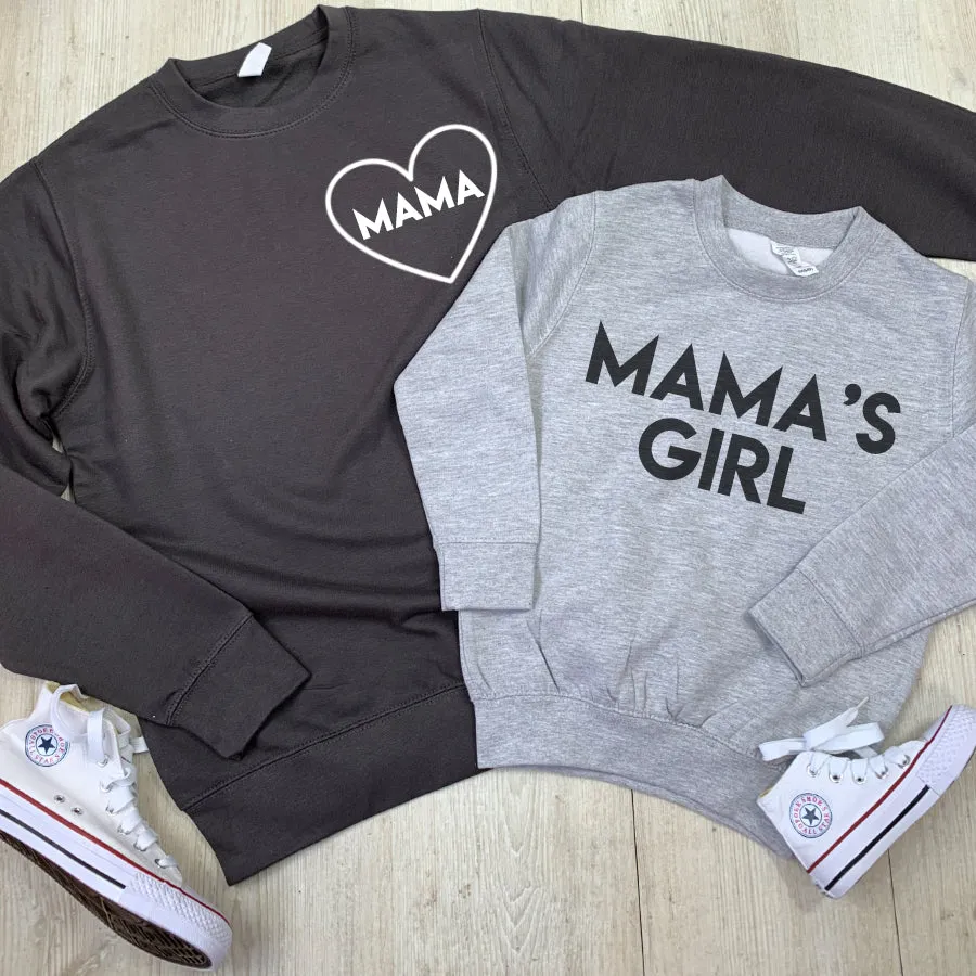 Mama & Mama's Girl Mum & Kid Matching Sweaters (MRK X) breastfeeding tops cheap