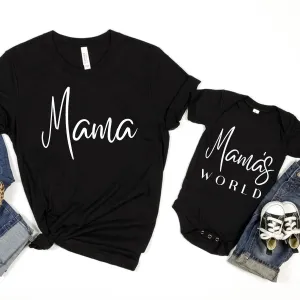 Mama & Mama's World Wave Black T-Shirt & Bodysuits discount mum dresses