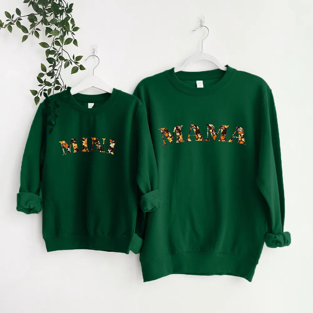 Mama & Mini Autumn Floral Matching Sweatshirts pregnancy clothes clearance