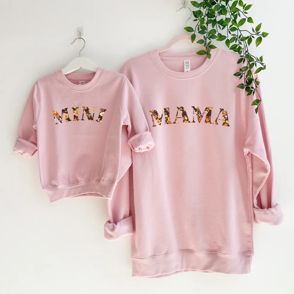 Mama & Mini Autumn Floral Matching Sweatshirts discount mum dresses