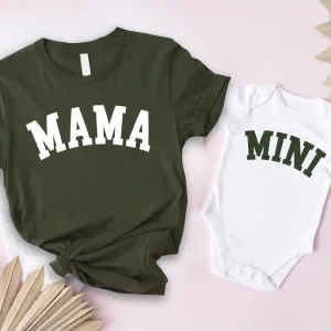 Mama & Mini College Matching T-Shirt & Baby Vest nursing tops best deals