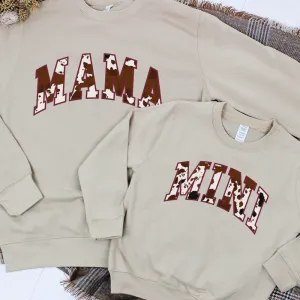 Mama & Mini Cowboy Varsity Matching Sweatshirts discount girls tops
