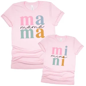 Mama & Mini Dream Block T-Shirts Pink pregnancy clothes clearance