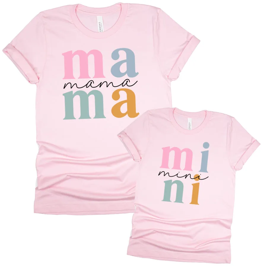 Mama & Mini Dream Block T-Shirts Pink pregnancy clothes clearance