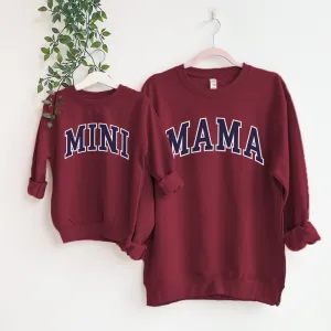 Mama & Mini Essential Varsity Matching Sweatshirts baby bump outfits discount