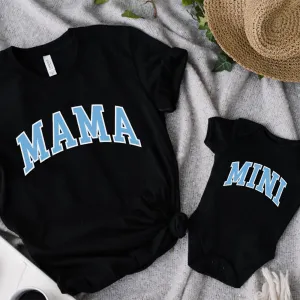 Mama & Mini Essential Varsity Matching T-Shirts & Baby Vest cheap baby clothes online