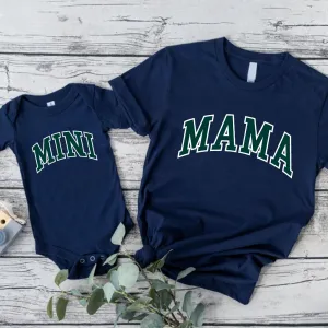Mama & Mini Essential Varsity Matching T-Shirts & Baby Vest nursing tops best deals